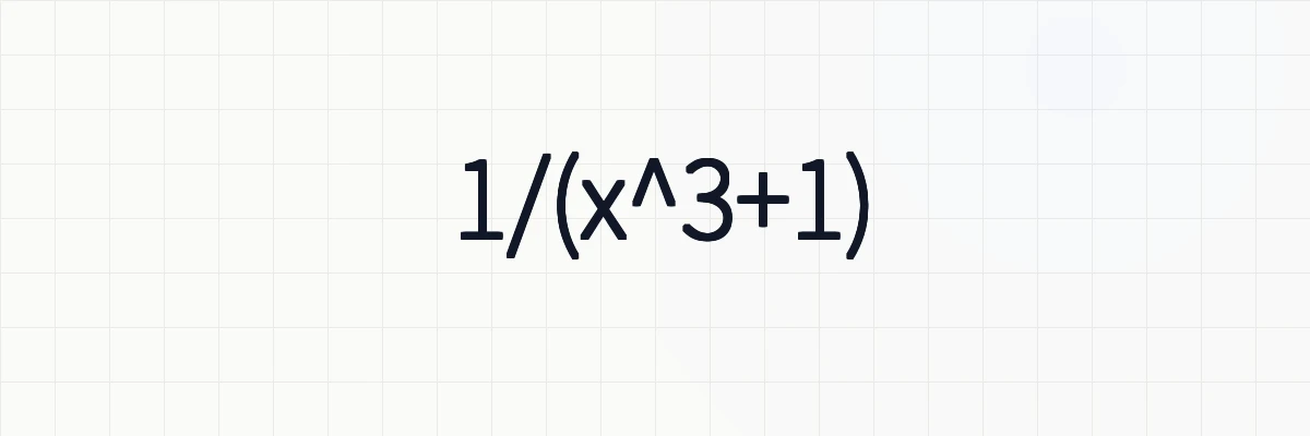 1/(x^3+1)
