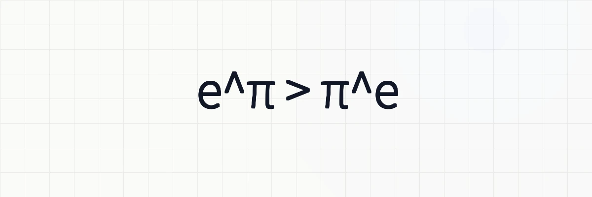 e^π > π^e