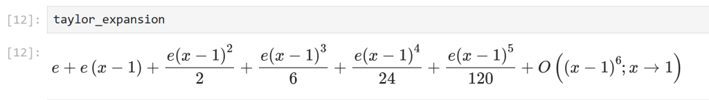 【SymPy・Python】テイラー展開の計算方法のseries()について | マスジョイ